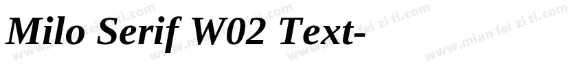 Milo Serif W02 Text字体转换